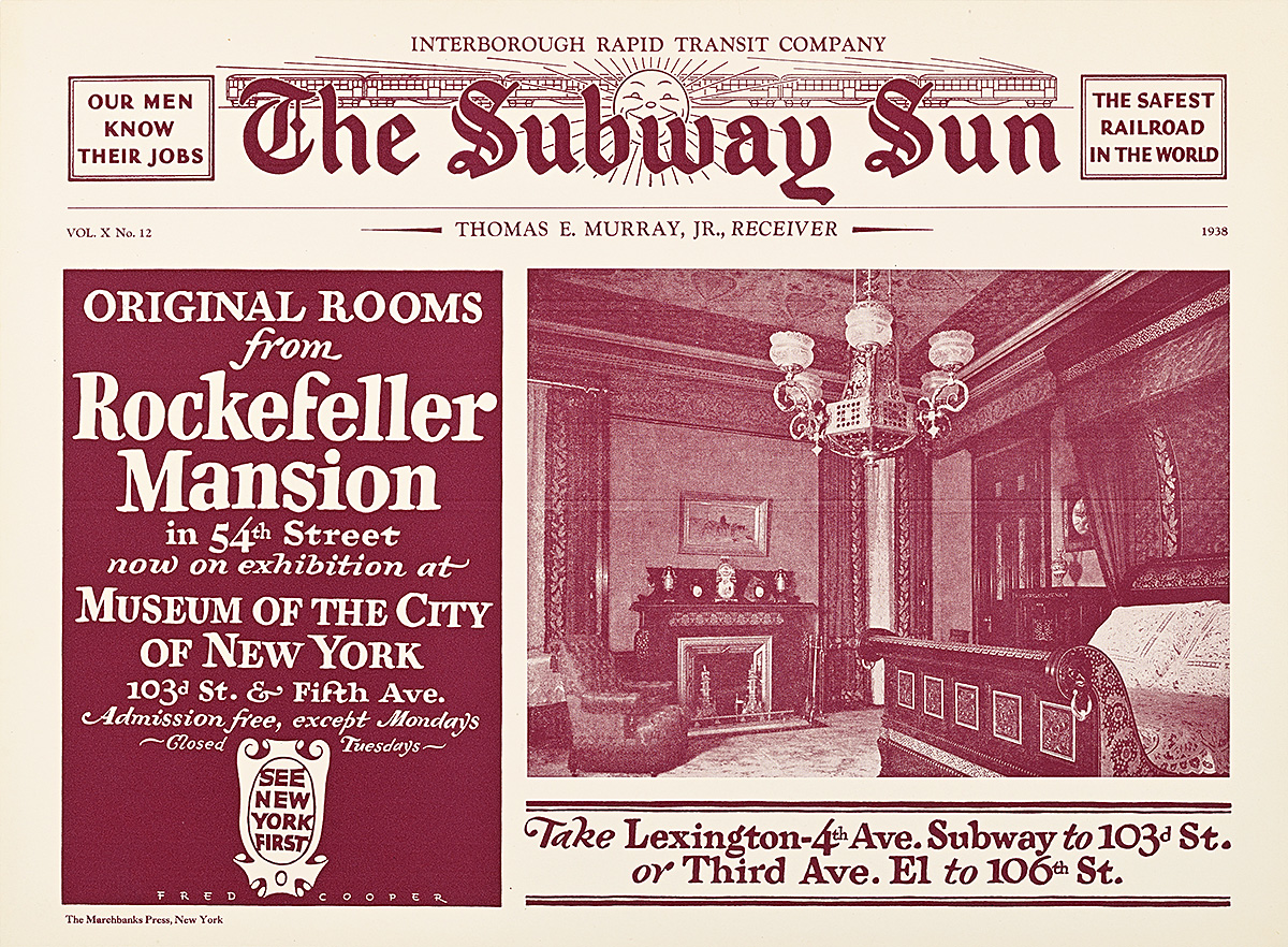Afiche de la foto de una habitación con muebles elegantes de madera impresa sobre un fondo morado.