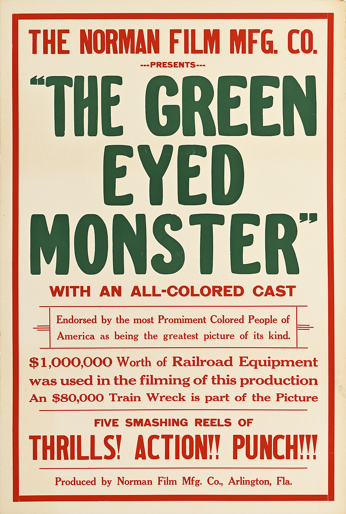 A poster of red and green text on a white background.