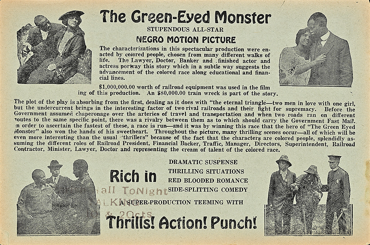 Four black and white photographs of Black men and women surrounding black text.